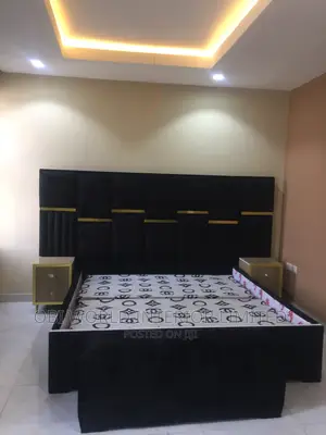New Design Bed Frame 6 by 6 With 2 Drawers and Ottoman