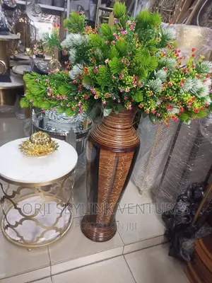 Ceramic Vase and Artificial Flowers