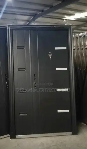 7ft by 4ft 280mm German Steel Door (Half Silver Line Design)