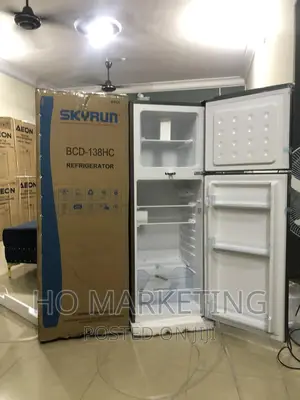 Skyrun Silver Double Door Refrigerator 138l