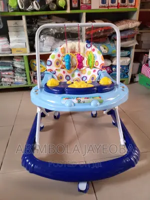 Movable Fordable Baby Walker With Hanging Toys