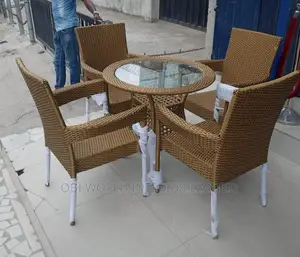 Outdoor Basket Restaurant Chair Set by 4