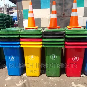 Super Quality 2 Wheel Plastic Green Garbage Dustbin, 240L