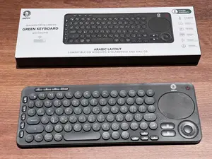 Green Dual Mode Portable Wireless Keyboard English / Arabic