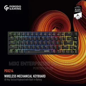 Porodo Gaming 68keys Mechanical Keyboard With Wired and Blue
