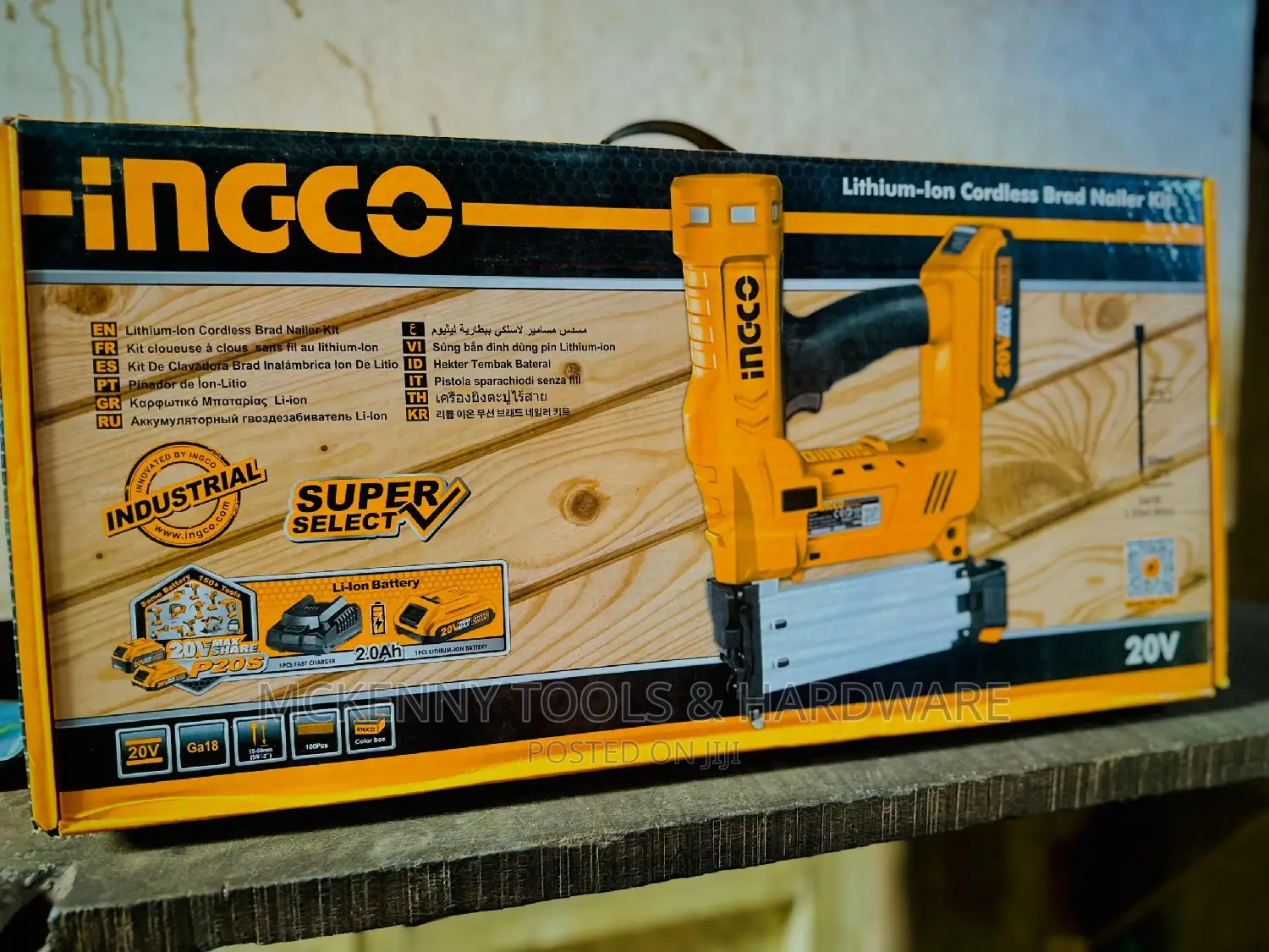 Ingco Cordless Brad Nailer Kit CBNLI2002