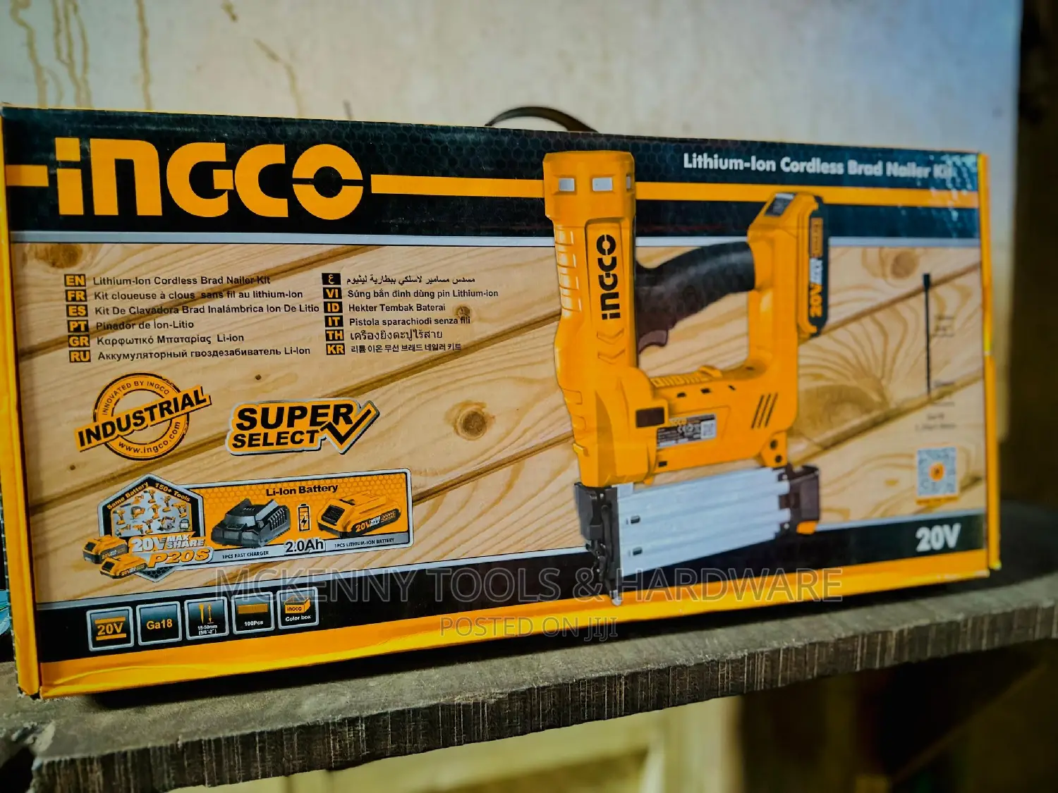 Ingco Cordless Brad Nailer Kit CBNLI2002