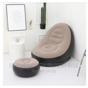 Lazy Couch Bag Chair With Footstool Inflatable Leisure Sofa