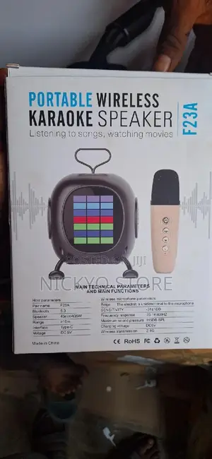 Portable Wireless Karaoke Speaker With Mic