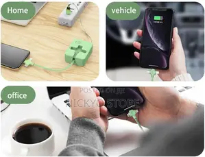 3-in-1 Retractable Charging Cable Box (Multi-Function Charger)
