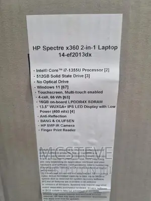 New Laptop HP Spectre 14 16GB Intel Core I7 SSD 512GB