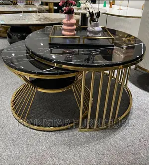 Modern 2 in 1 Marble Top Centre Table