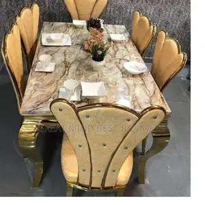 Italian Marble Dining Table and Chairs