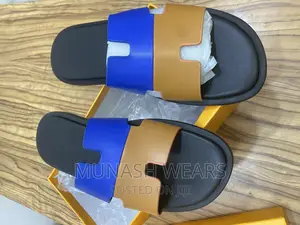 Original Hermes Leather Slipers