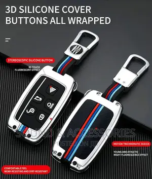 Range Rover 5 Buttons 3D Silicone Keyshell Cover/Keyholder
