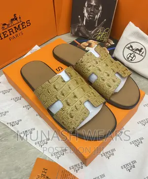 Hermes Leather Slipers