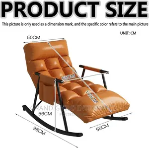 Leisure Rocking Chair With Cushion Black