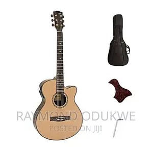 Electric Semi Acoustic Guitar With Bag and Strap and Cable