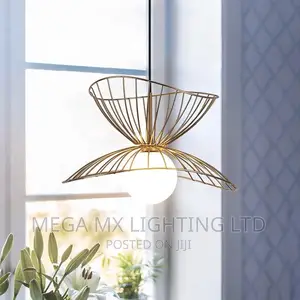 Modern LED Pendant Light Minimal Straw Hat Chandelier 40cm