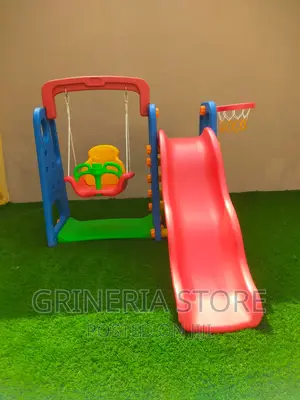 3 in 1 Set Slide Swing Basketball Hoop