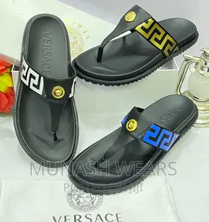 Versace Leather Slippers