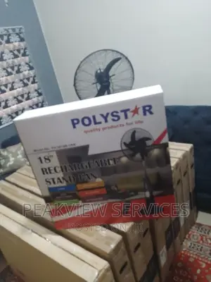 18" Polystar Rechargeable Standing Fan