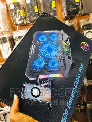 S500 Gaming Laptop Cooling Pad Stand 5x Blue Led Fans