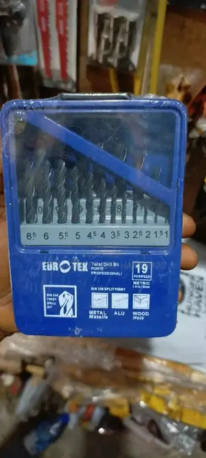 19 Piece HSS Drill Bit Set for Metal, Alu and Wood