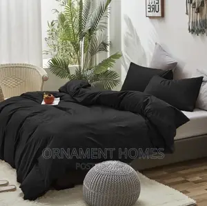 Duvet-Cover,Bedsheet Pilliowcases(White Sheet/Blackcover)