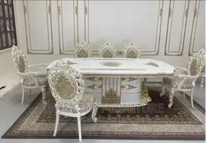 New Modern Luxury Royal 8 Seaters Dining Table Set