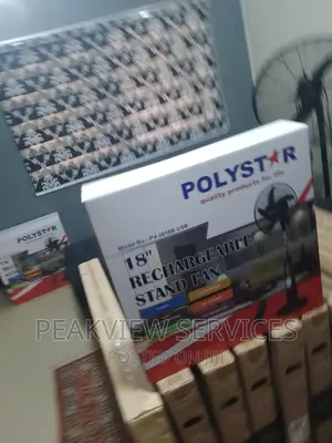 The 18inch Polystar Rechargeable Standing Fan
