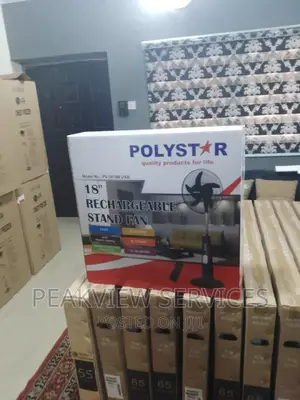 Brand Spanking New Polystar Rechargeable Fan 18" Inch