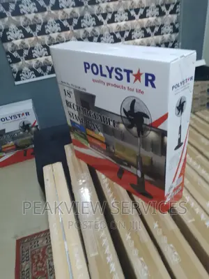 New Polystar Rechargeable Standing Fan