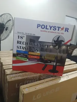 Durable Polystar Standing Rechargeable Fan (18 Inch)