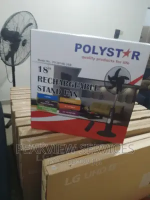Affordable Polystar Rechargeable Fan 18 Inch