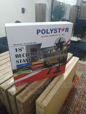 Affordable 18""Inch Polystar Rechargeable Standing Fan
