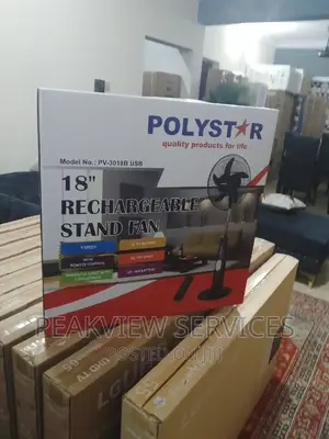 Affordable Polystar Rechargeable 18""Inch Stand Fan