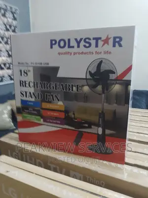Quality Trending Polystar 18 Inch Rechargeable Stand Fan
