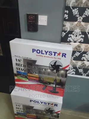 Original Polystar Rechargeable Standing Fan (18 Inch)