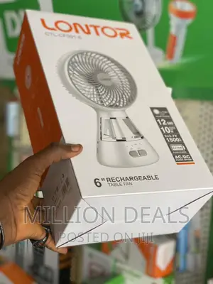 Stylish Unique Table Mini Rechargeable Fan"6"