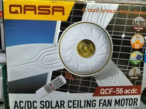 QASA AC/DC Solar Ceiling Fan + Remote