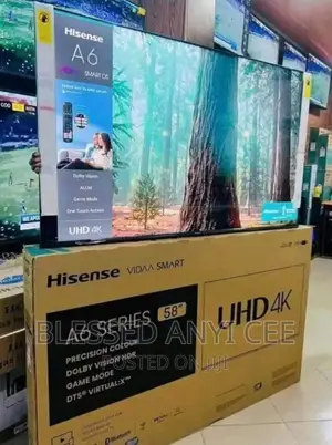 Hi Sense 58" Uhd A6series Flameless Bluetooth Netflix