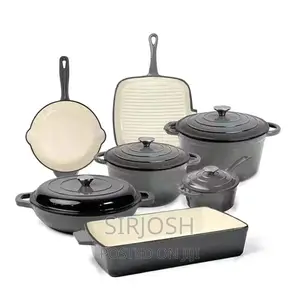 UNIQUE 7set Enamel Cast Iron Pots