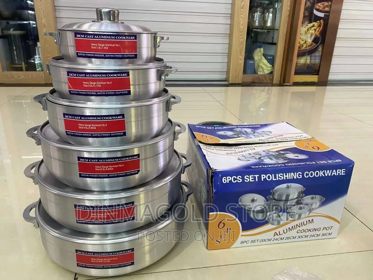 6pcs Aluminum Cast Cooking Pot
