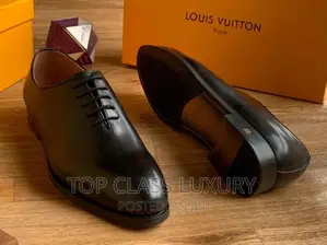 Louis Vuitton Leather Men Luxury Designer Coperate Shoe