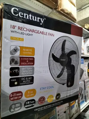 18 Inches Century Rechargeable 12v Wall Fan