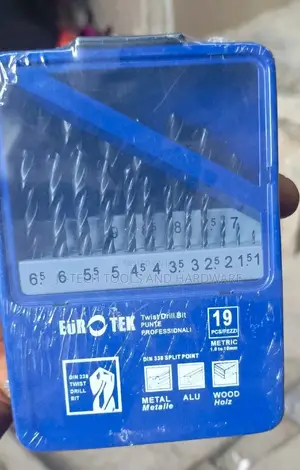 19pcs HSS Professional Drill Bit Set for Metal, Alu and Wood