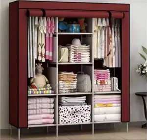 3 Columns 8 Compartment Mobile Wardrobe