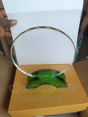 Glass Award Plaque S421