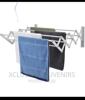 Wall Mount Rustproof Retractable Cloth Drying Rack